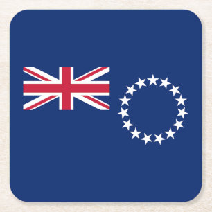 Flagge der Cookinseln Rechteckiger Pappuntersetzer