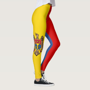 Flagge der Coolen Republik Moldau Leggings