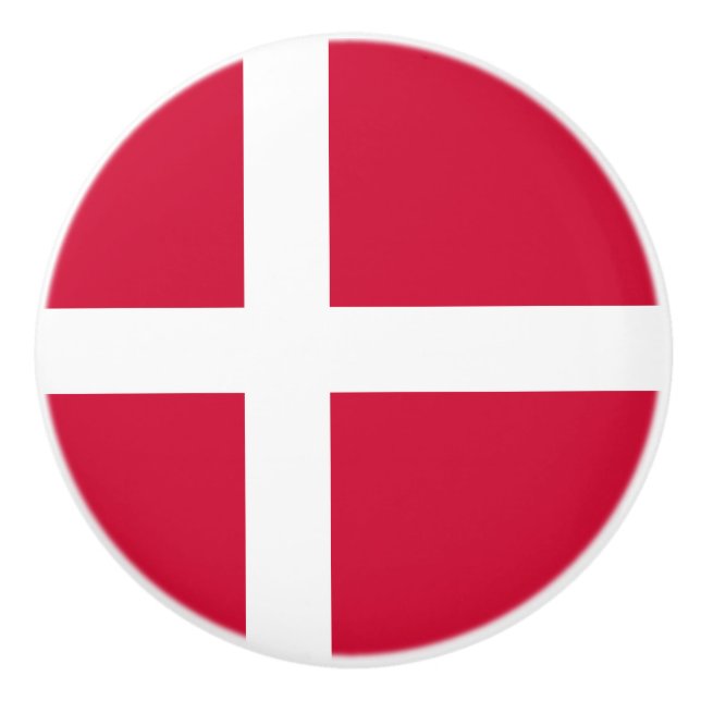 Flagge der dänischen Keramik Knob Keramikknauf (Vorderseite)