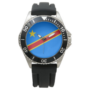 Flagge der Demokratischen Republik Kongo Armbanduhr