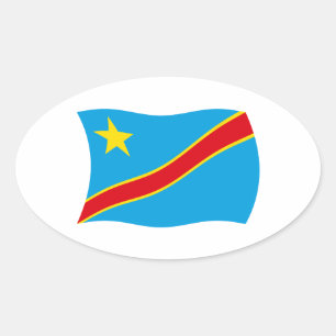 Flagge der Demokratischen Republik Kongo Aufkleber