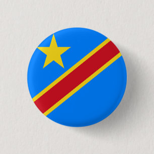 Flagge der Demokratischen Republik Kongo Button