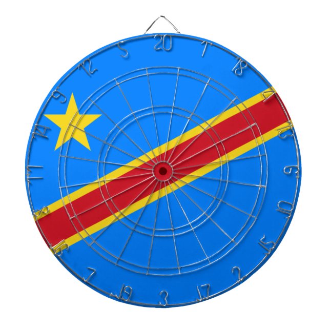 Flagge der Demokratischen Republik Kongo Dartscheibe (vorne)
