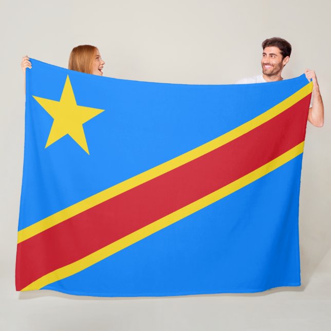 Flagge der Demokratischen Republik Kongo Fleecedecke (Beispiel)