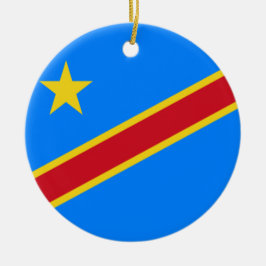 Flagge der Demokratischen Republik Kongo Keramik Ornament