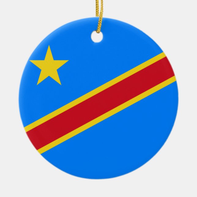 Flagge der Demokratischen Republik Kongo Keramik Ornament (Vorne)
