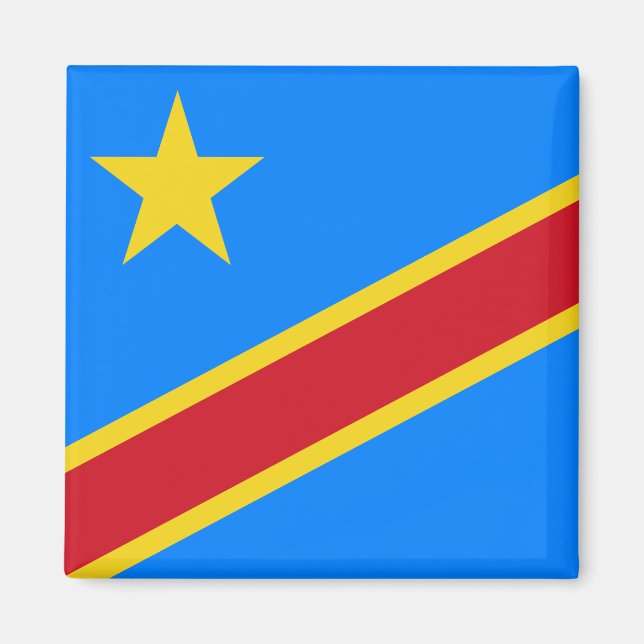 Flagge der Demokratischen Republik Kongo Magnet (Vorne)