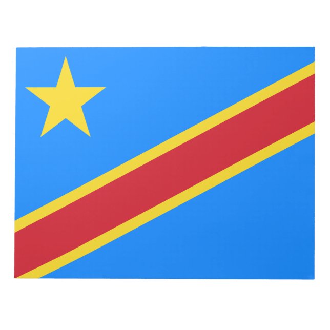 Flagge der Demokratischen Republik Kongo Notizblock (Vorderseite)