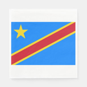 Flagge der Demokratischen Republik Kongo Serviette