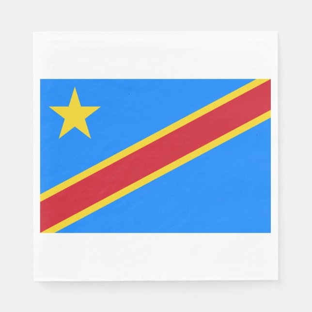 Flagge der Demokratischen Republik Kongo Serviette (Vorderseite)