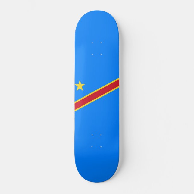 Flagge der Demokratischen Republik Kongo Skateboard (Vorderseite)