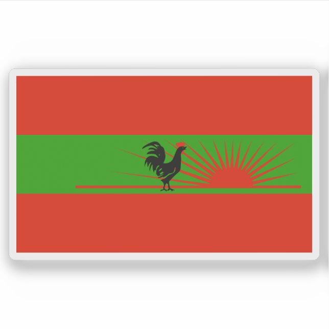 Flagge der Demokratischen Volksrepublik Angola Aufkleber (Vorderseite)