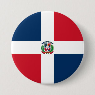 Flagge der Dominikanischen Republik Button