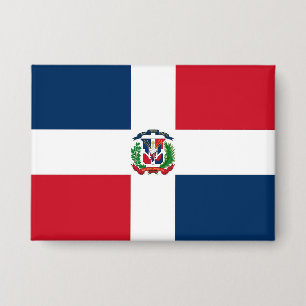 Flagge der Dominikanischen Republik Button Bandera