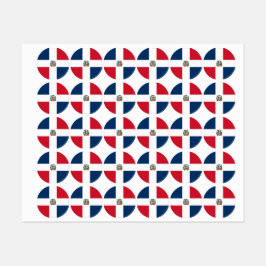 Flagge der Dominikanischen Republik Etiketten