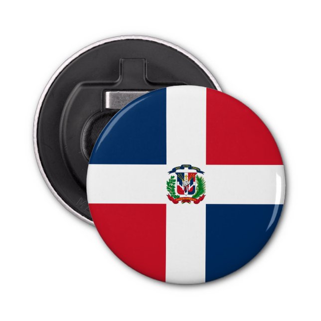 Flagge der Dominikanischen Republik Flaschenöffner (Vorderseite)