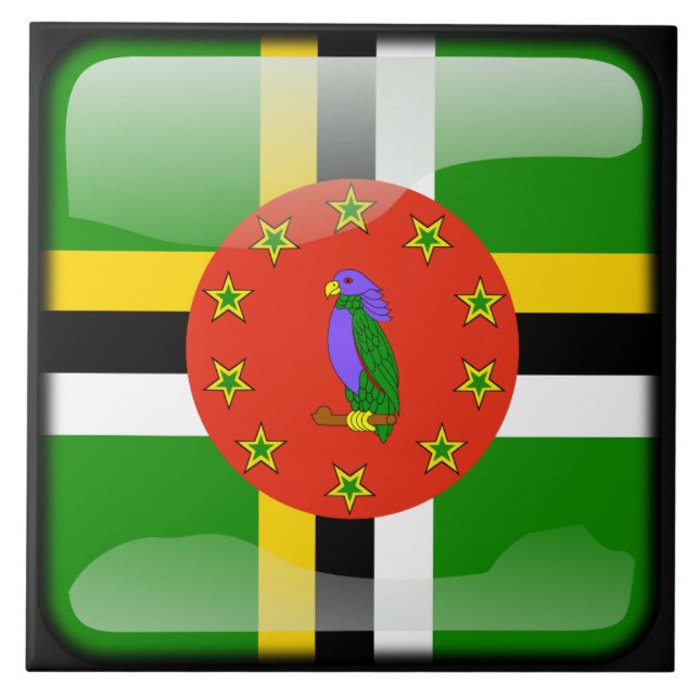 Flagge der Dominikanischen Republik Fliese (Vorderseite)