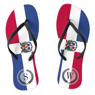 Flagge der Dominikanischen Republik Flip Flops