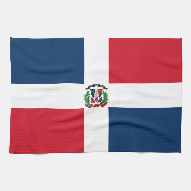 Flagge der Dominikanischen Republik Geschirrtuch (Horizontal)