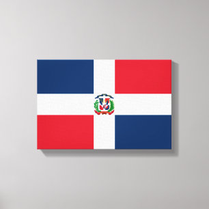 Flagge der Dominikanischen Republik Leinwanddruck