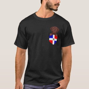 Flagge der Dominikanischen Republik Lockenhaar-Ret T-Shirt