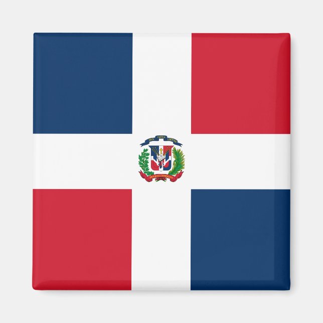Flagge der Dominikanischen Republik Magnet (Vorne)