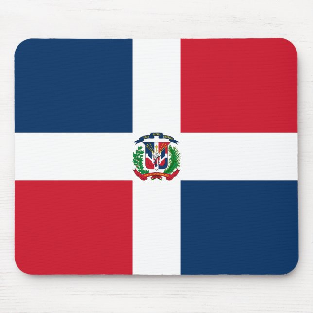 Flagge der Dominikanischen Republik Mousepad (Vorne)