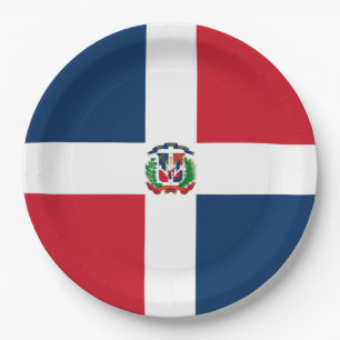 Flagge der Dominikanischen Republik Pappteller