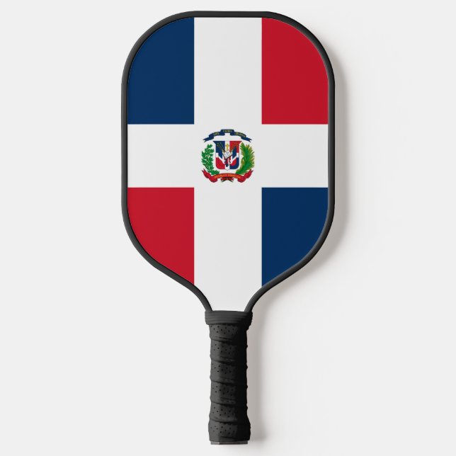 Flagge der Dominikanischen Republik Pickleball Schläger (Vorderseite)