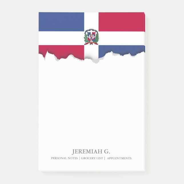 Flagge der Dominikanischen Republik Post-it Klebezettel (Vorderseite)
