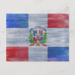 Flagge der Dominikanischen Republik Postkarte