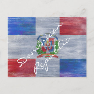 Flagge der Dominikanischen Republik Postkarte