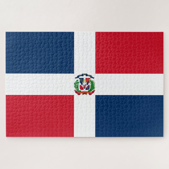 Flagge der Dominikanischen Republik Puzzle (Horizontal)