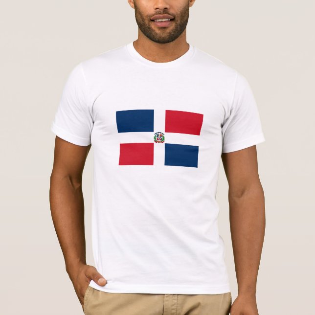 Flagge der Dominikanischen Republik T-Shirt (Vorderseite)