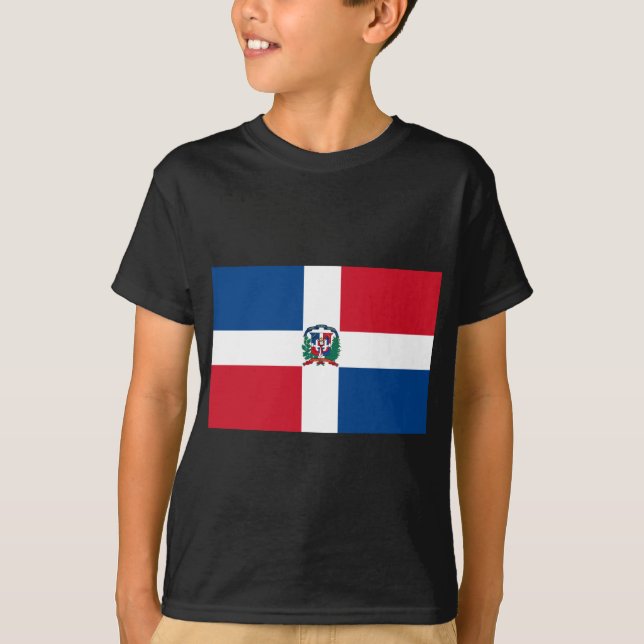 Flagge der Dominikanischen Republik T-Shirt (Vorderseite)