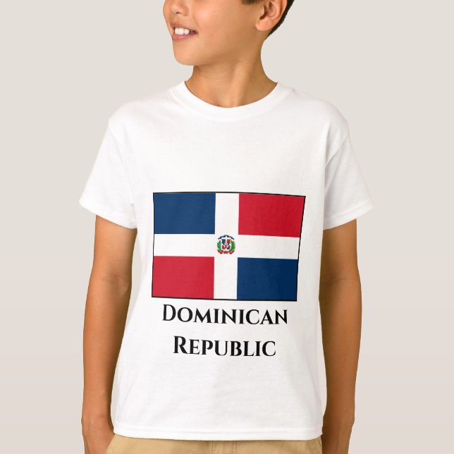 Flagge der Dominikanischen Republik T-Shirt (Vorderseite)