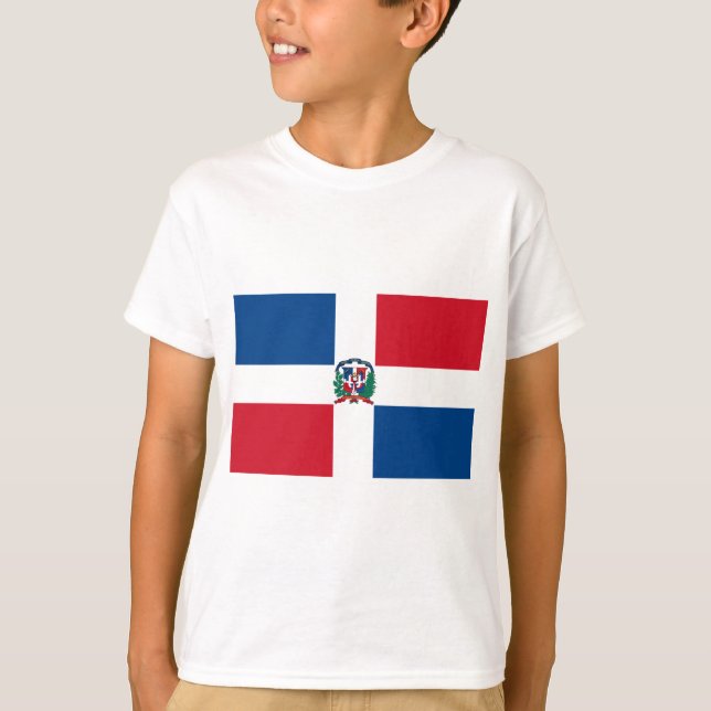 Flagge der Dominikanischen Republik T-Shirt (Vorderseite)