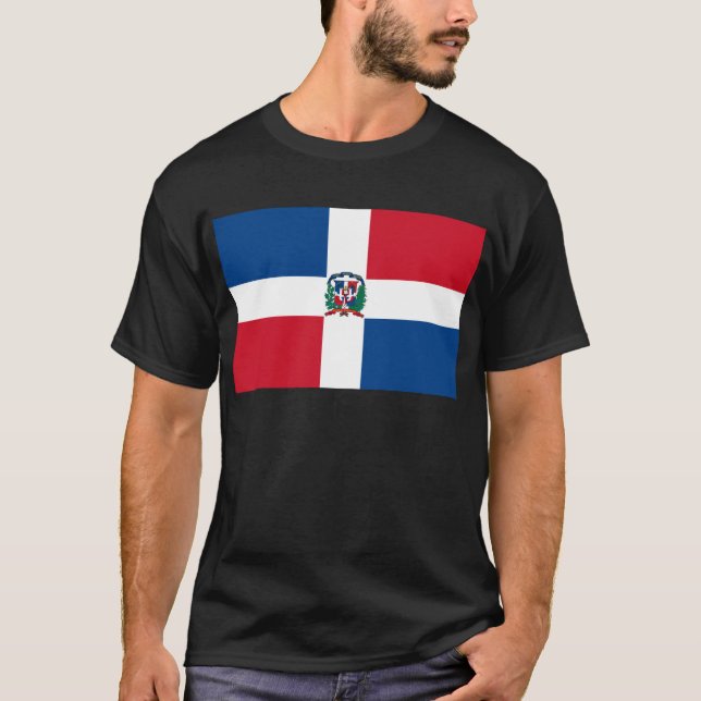 Flagge der Dominikanischen Republik T-Shirt (Vorderseite)