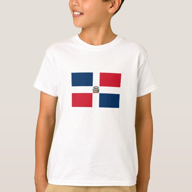 Flagge der Dominikanischen Republik T-Shirt (Vorderseite)