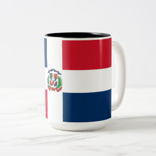 Flagge der Dominikanischen Republik Zweifarbige Tasse