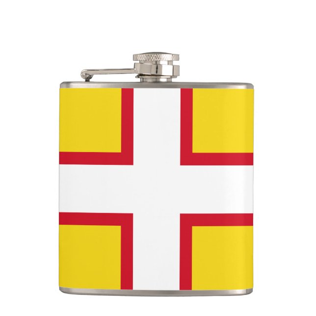 Flagge der Dorset Hip Flask Flachmann (Vorderseite)