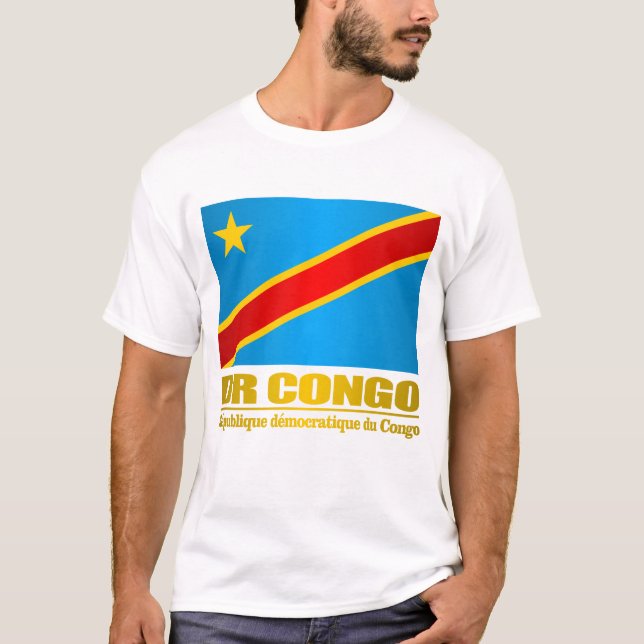 Flagge der DR Kongo T-Shirt (Vorderseite)