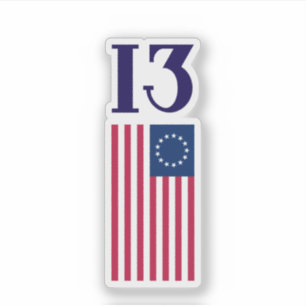 Flagge der Dreizehn Kolonien Betsy Ross Aufkleber