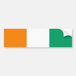 Flagge der Elfenbeinküste Autoaufkleber