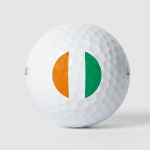 Flagge der Elfenbeinküste Golfball
