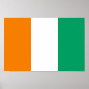 Flagge der Elfenbeinküste Poster