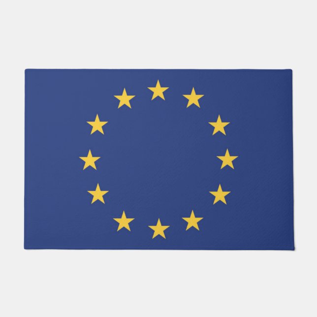 Flagge der Europäischen Gewerkschaft Fußmatte (Vorderseite)