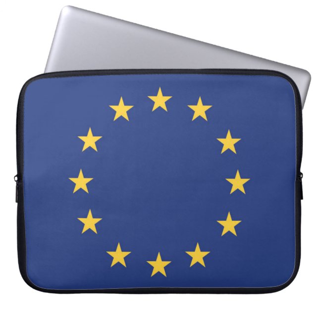 Flagge der Europäischen Gewerkschaft Laptopschutzhülle (Vorderseite)