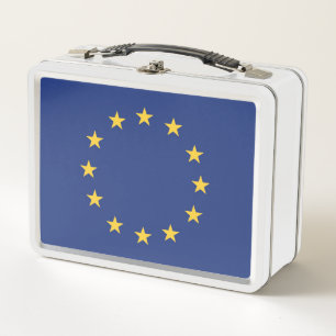 Flagge der Europäischen Gewerkschaft Metall Brotdose