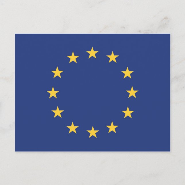 Flagge der Europäischen Gewerkschaft Postkarte (Vorderseite)